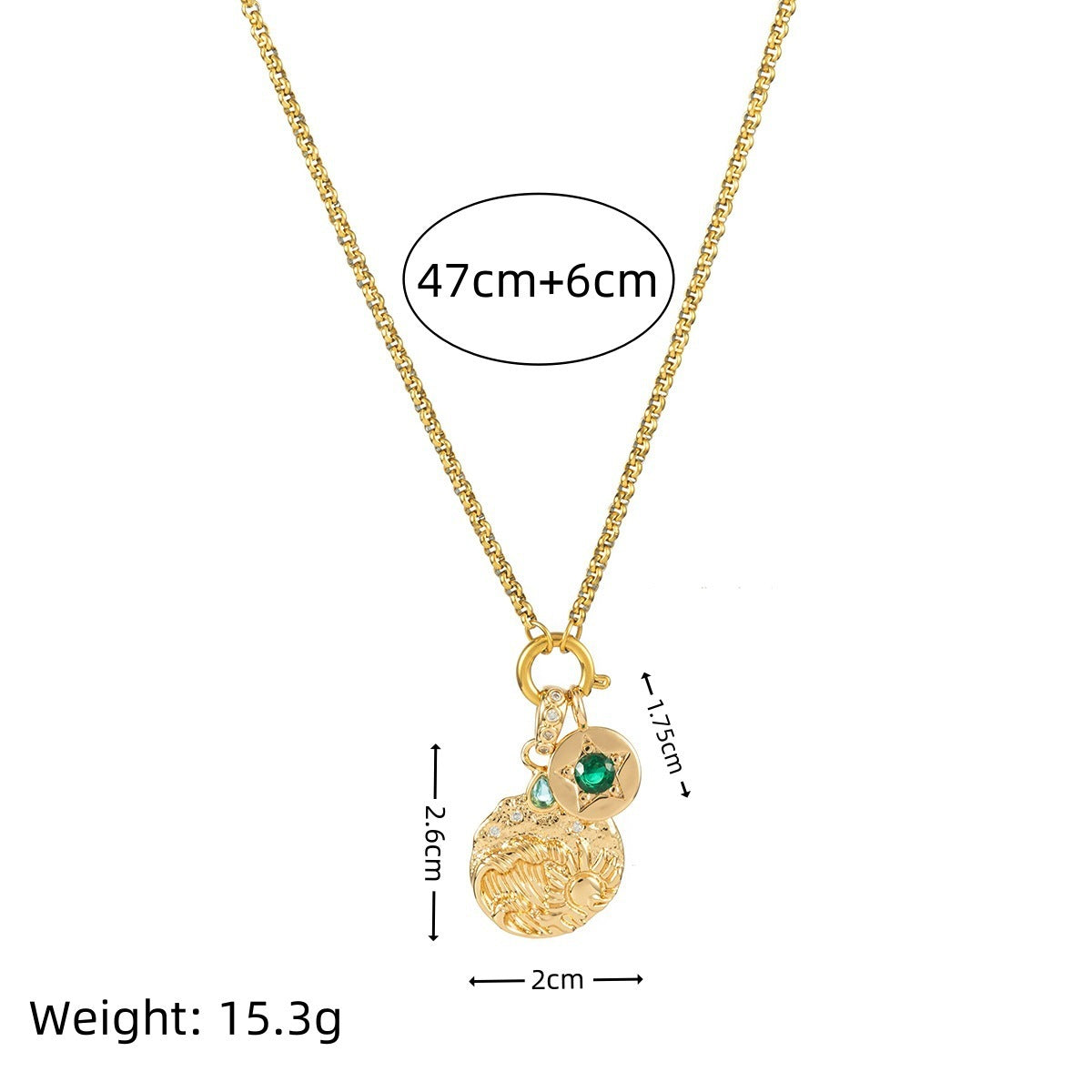 Color Pendant Necklace Female Twelve Birthstone Square Color Zircon