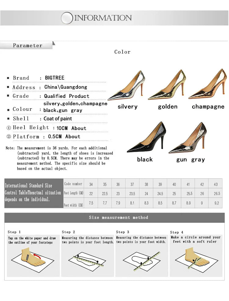 Metal Stone Pattern High Heels Variety Colors