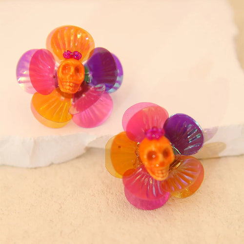 Colorful Shiny Large Shell Earrings
