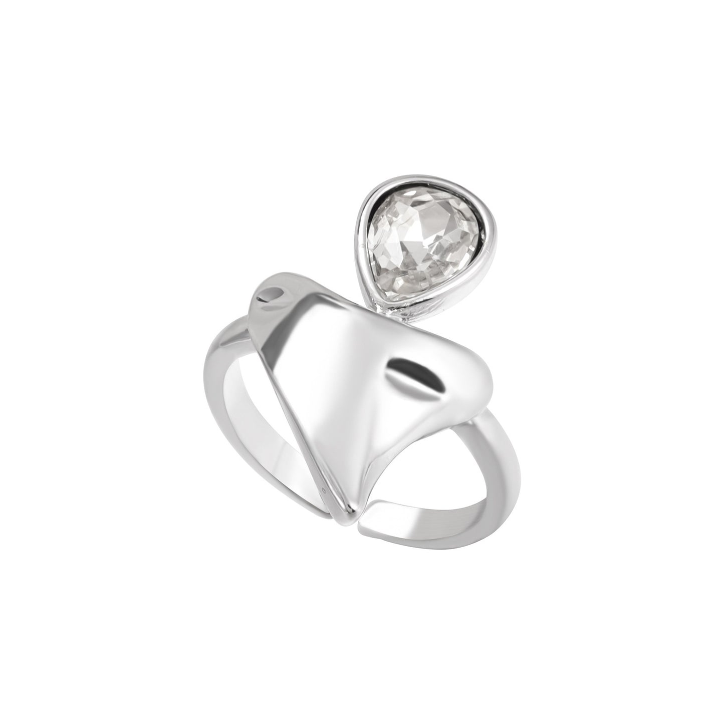 Japanese And Korean Style Electroplating Adjustable Ring Six-piece Set