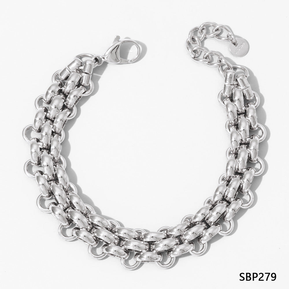 Pulsera de acero inoxidable galvanizada estilo simple