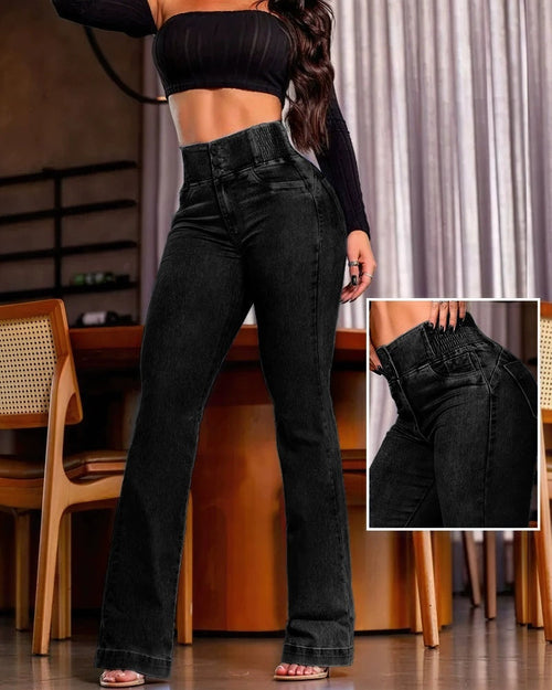Sexy Elegant New Fashion Casual Female Trouser Bottom Back Shirred