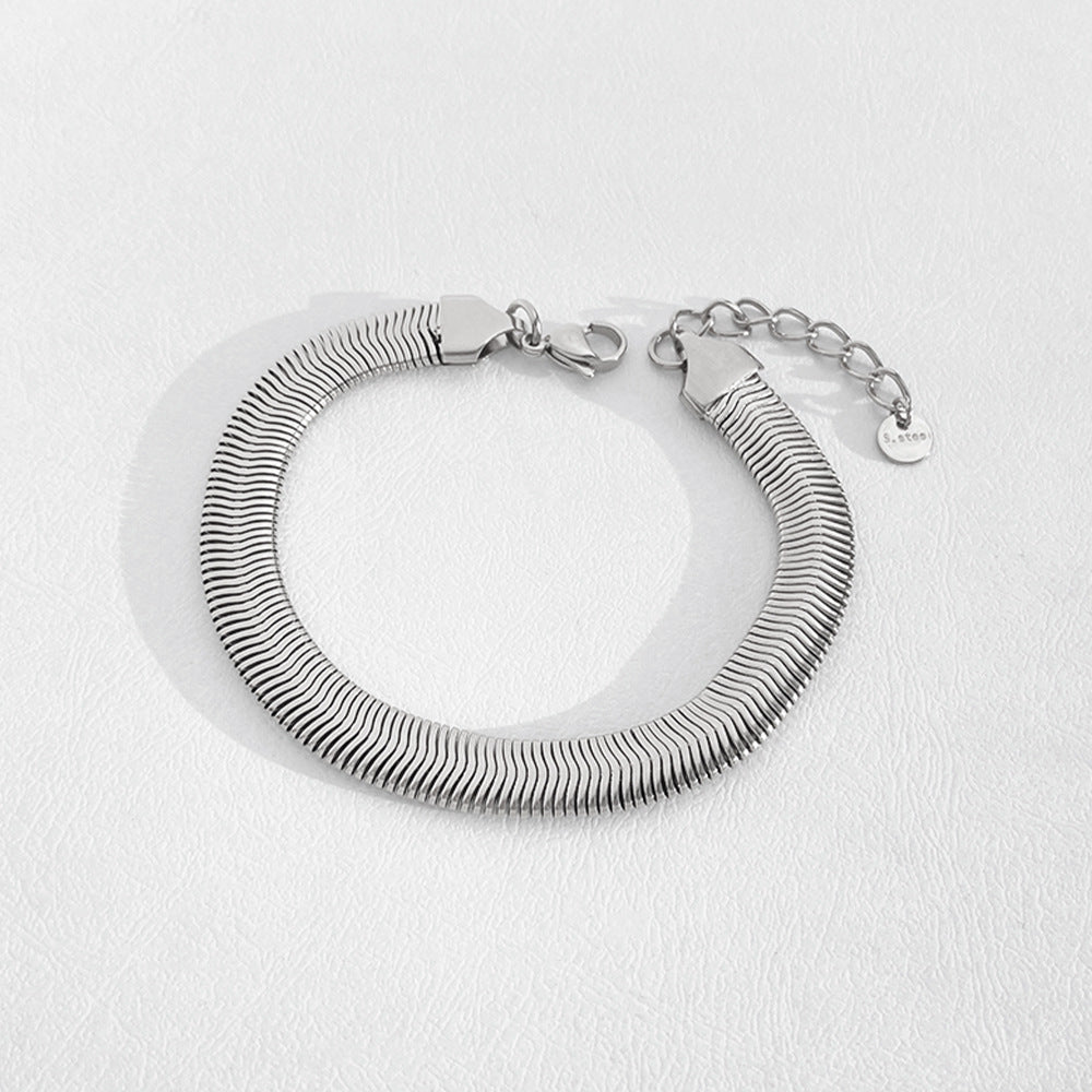 Pulsera de acero inoxidable galvanizada estilo simple