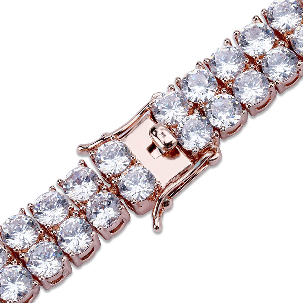 Micro Inlaid Zircon Double Row Men's Bracelet