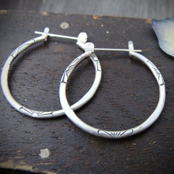 Retro Three-dimensional Geometric Large Hoop Earrings