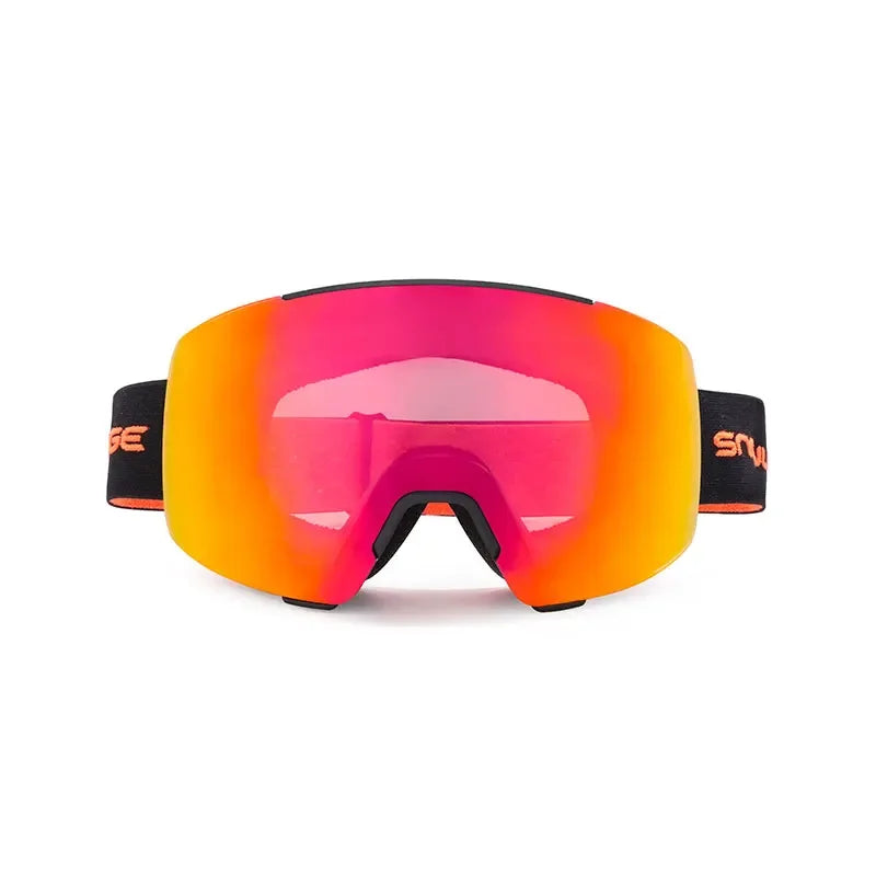 Anti-fog Sports Eyewear oem custom design logo color magnetic lens ski goggles