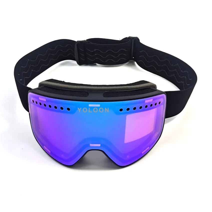 Nuevo diseño de gafas de snowboard con sistema magnético para deportes al aire libre, doble antivaho, gafas de nieve personalizadas