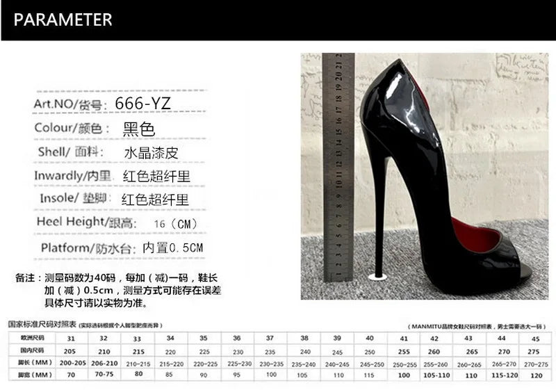 High Heels Peep Toe Sandals-16CM Variety of Colors