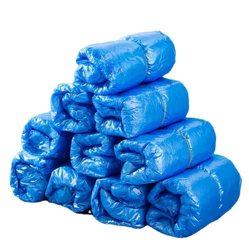 100PCS disposable waterproof shoe cover plastic non-slip foot cover