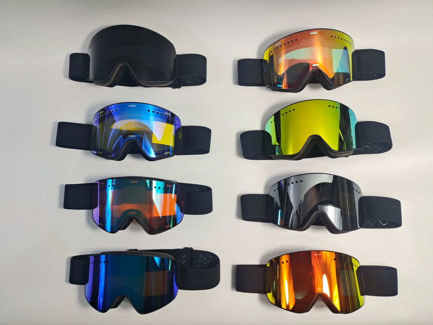 Nuevo diseño de gafas de snowboard con sistema magnético para deportes al aire libre, doble antivaho, gafas de nieve personalizadas