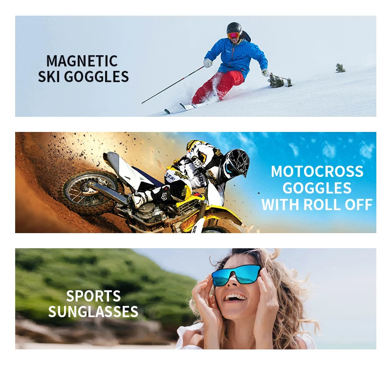 Gafas de esquí de invierno profesionales para adultos Gafas de sol para esquí y snowboard Gafas UV 400