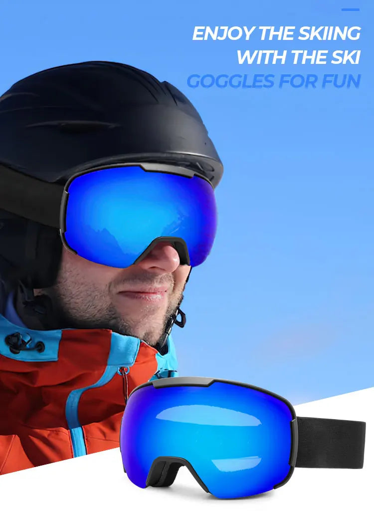 Gafas de esquí de invierno profesionales para adultos Gafas de sol para esquí y snowboard Gafas UV 400