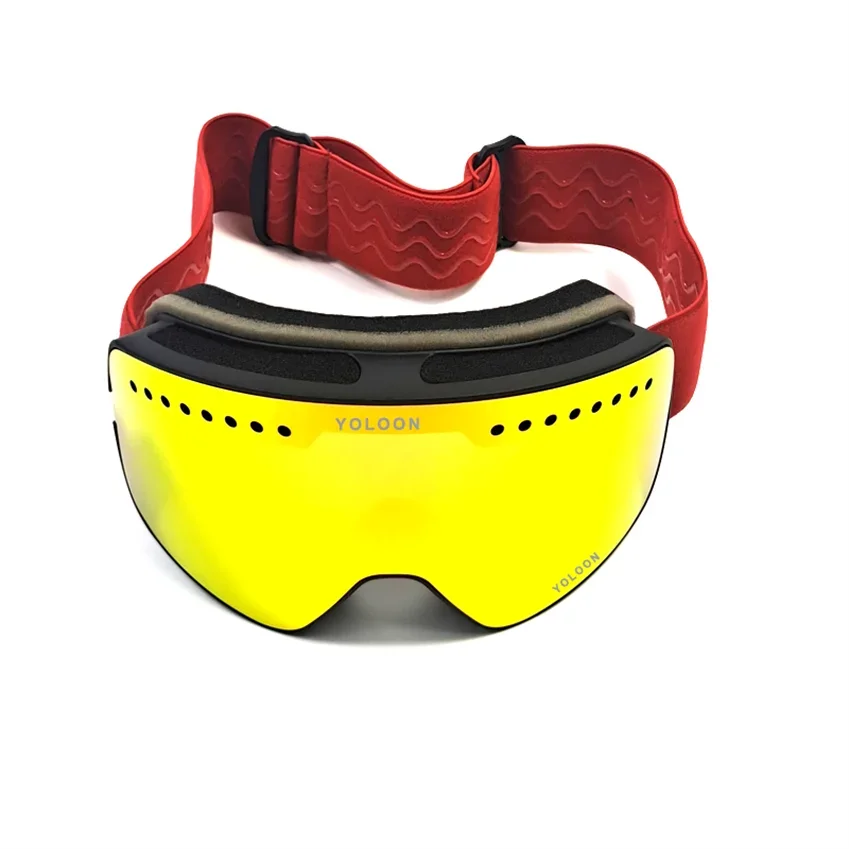 New Design Outdoor Sports Magnetic System Double Anti Fog Snowboard Eyewear Custom Snow Goggles