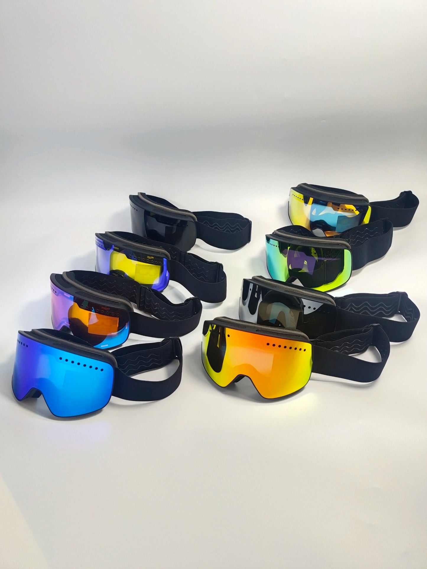 New Design Outdoor Sports Magnetic System Double Anti Fog Snowboard Eyewear Custom Snow Goggles