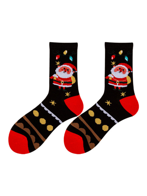 New autumn and winter Christmas mid-calf socks Christmas socks
