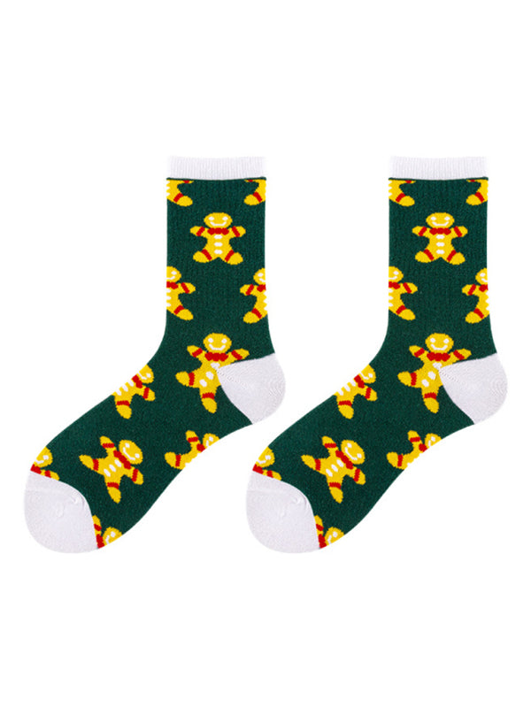 New autumn and winter Christmas mid-calf socks Christmas socks