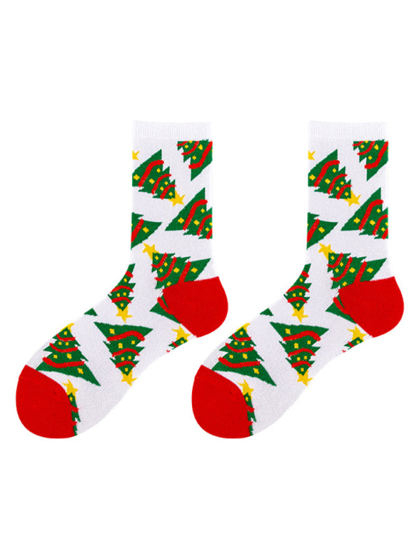 New autumn and winter Christmas mid-calf socks Christmas socks