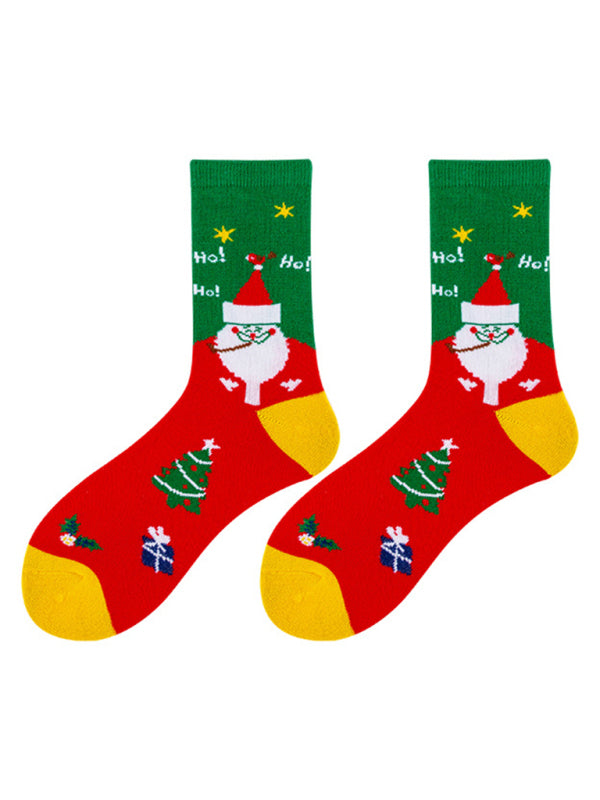 New autumn and winter Christmas mid-calf socks Christmas socks