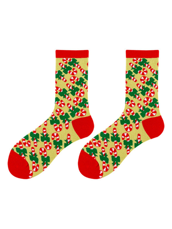 New autumn and winter Christmas mid-calf socks Christmas socks