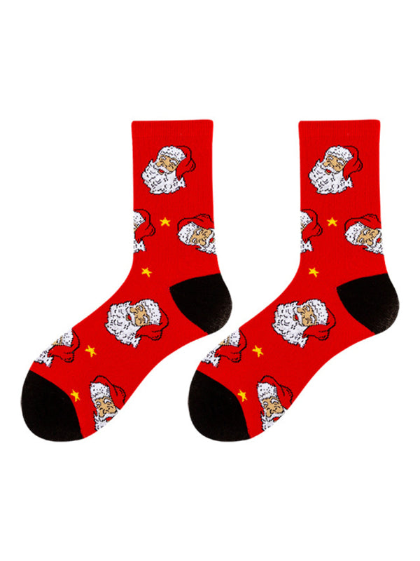 New autumn and winter Christmas mid-calf socks Christmas socks