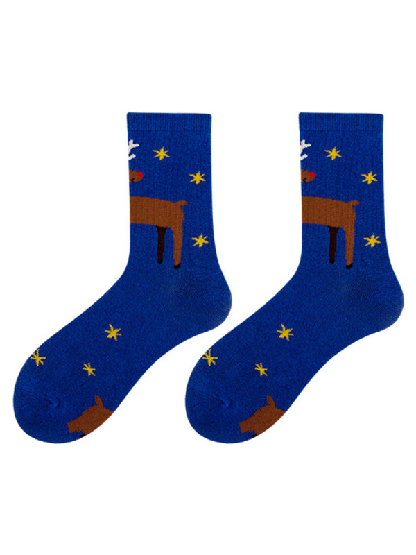 New autumn and winter Christmas mid-calf socks Christmas socks