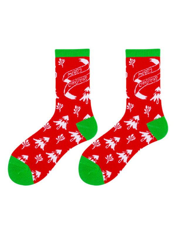 New autumn and winter Christmas mid-calf socks Christmas socks