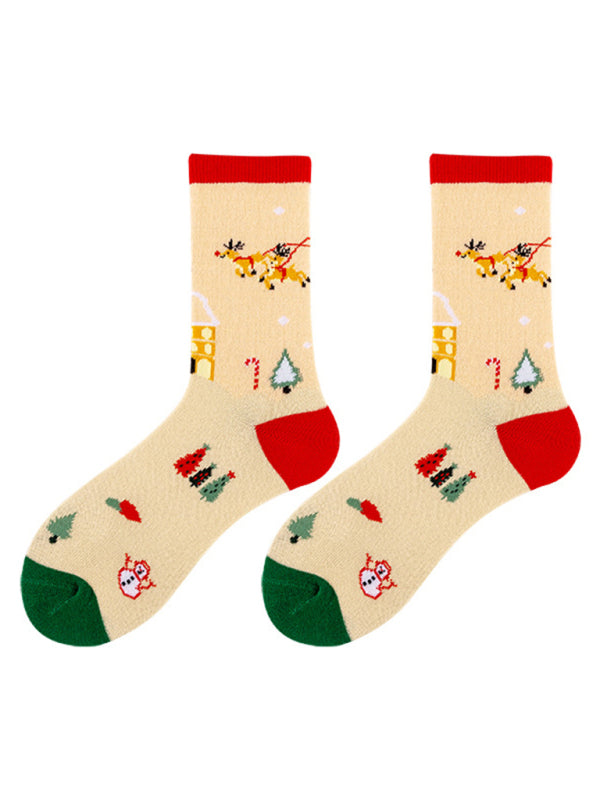 New autumn and winter Christmas mid-calf socks Christmas socks