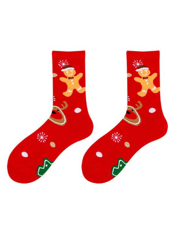 New autumn and winter Christmas mid-calf socks Christmas socks