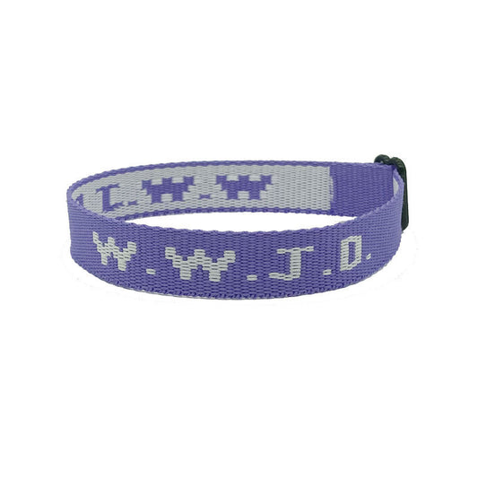 Letter jacquard printed wrist strap bracelet webbing unisex