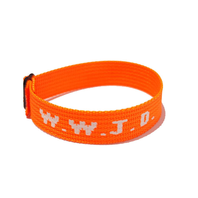 Letter jacquard printed wrist strap bracelet webbing unisex