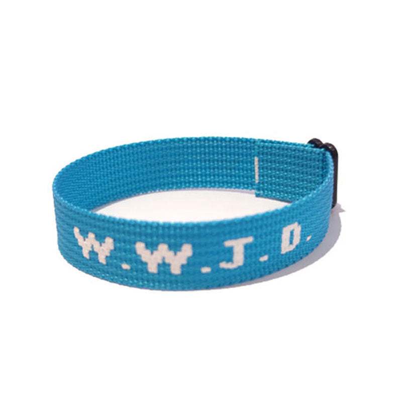 Letter jacquard printed wrist strap bracelet webbing unisex