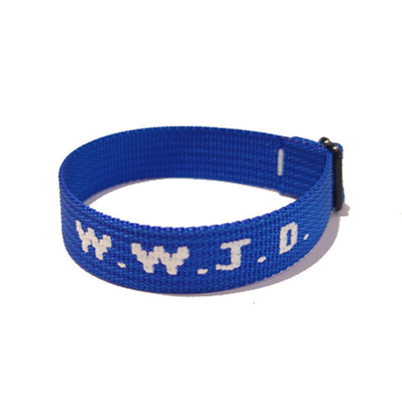 Letter jacquard printed wrist strap bracelet webbing unisex